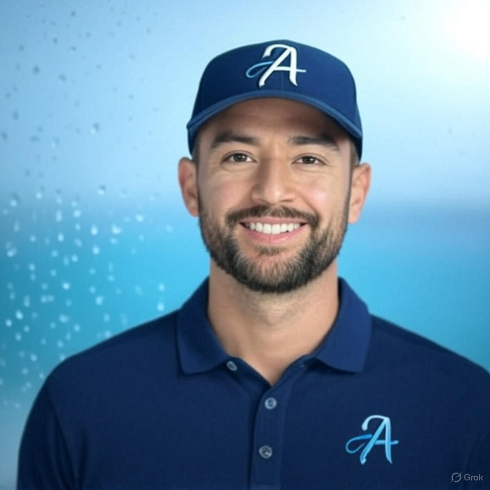 SIGNATURE A NAVY CAP & POLO SET